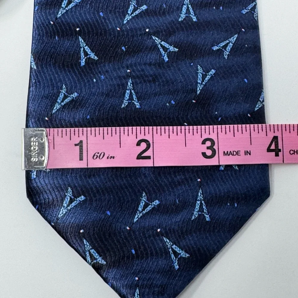 Roger‎ L. Paris Neck Tie, Eiffel Tower, Silk, Novelty, Abstract, Travel, France